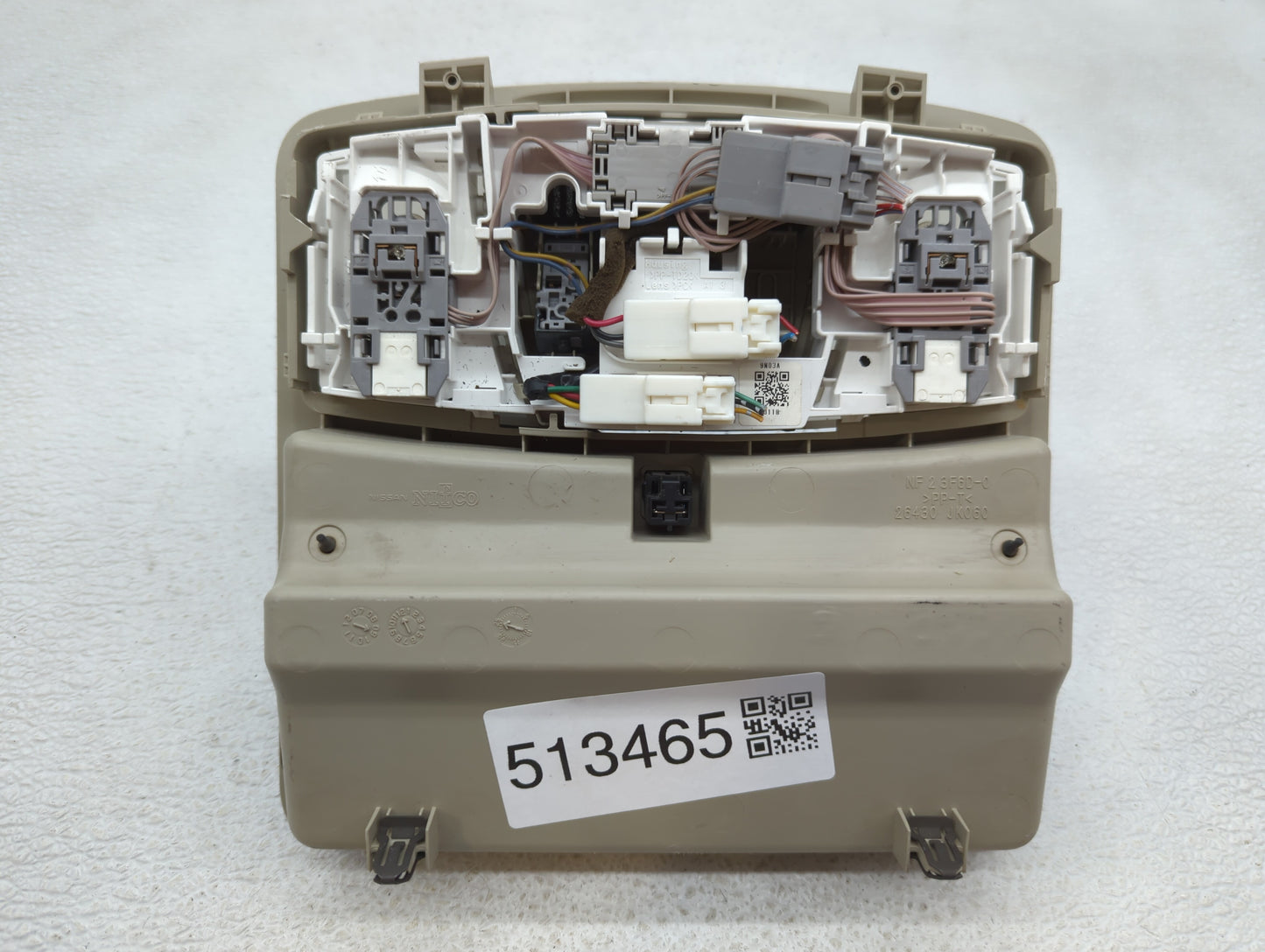 2008 Infiniti G37 Overhead Roof Console Beige - Oemusedautoparts1.com