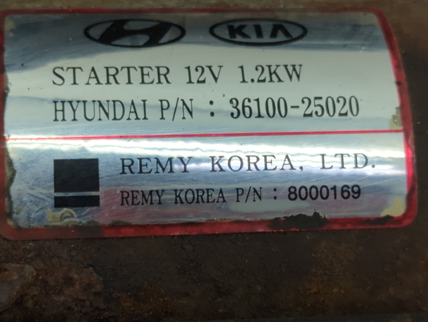 2006-2010 Kia Optima Car Starter Motor Solenoid OEM Fits Fits 2006 2007 2008 2009 2010 2011 2012 OEM Used Auto Parts - Oemus