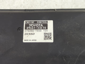 2008-2009 Lexus Es350 PCM Engine Control Computer ECU ECM PCU OEM P/N:275300-1550 89661-33E70 Fits Fits 2008 2009 OEM Used Auto Parts