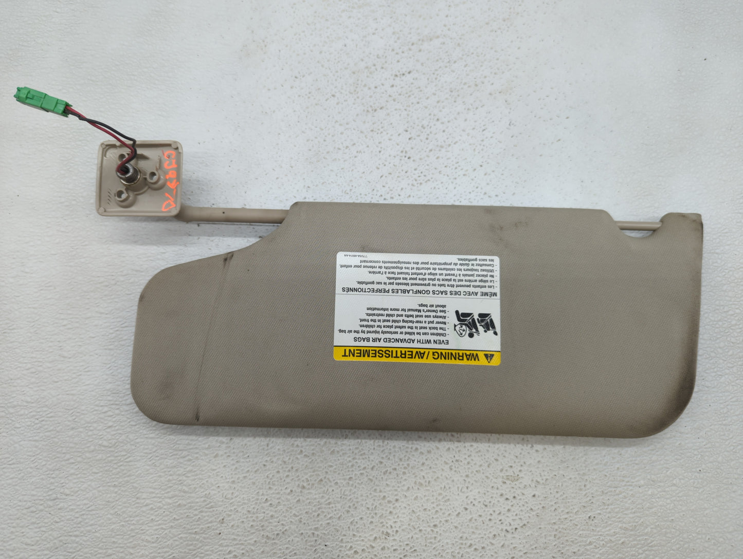 2007-2010 Lincoln Mkx Sun Visor Shade Replacement Passenger Right Mirror Fits Fits 2007 2008 2009 2010 OEM Used Auto Parts -