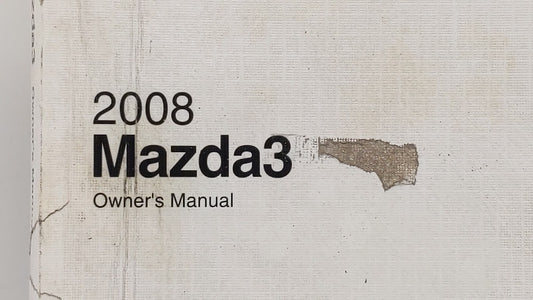 2008 Mazda 3 Owners Manual Book Guide OEM Used Auto Parts