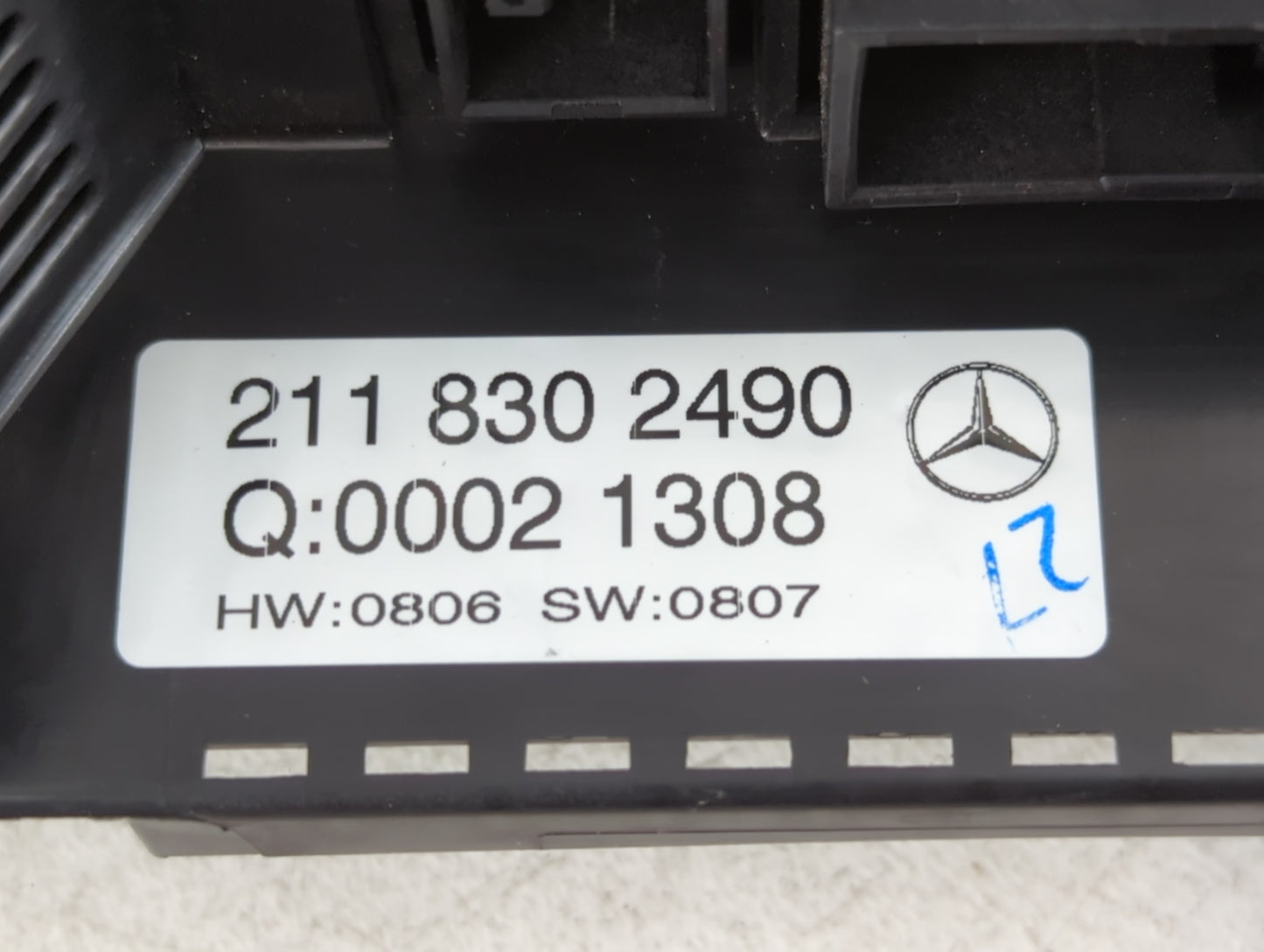 2008 Mercedes-Benz Mercedes E-Class Climate Control Module Temperature AC/Heater Replacement P/N:Q:0002 1308 211 830 2490 Fi