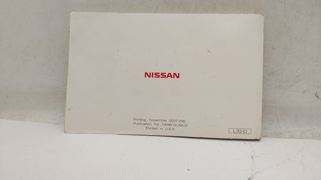 2008 Nissan Altima Owners Manual Book Guide OEM Used Auto Parts - Oemusedautoparts1.com