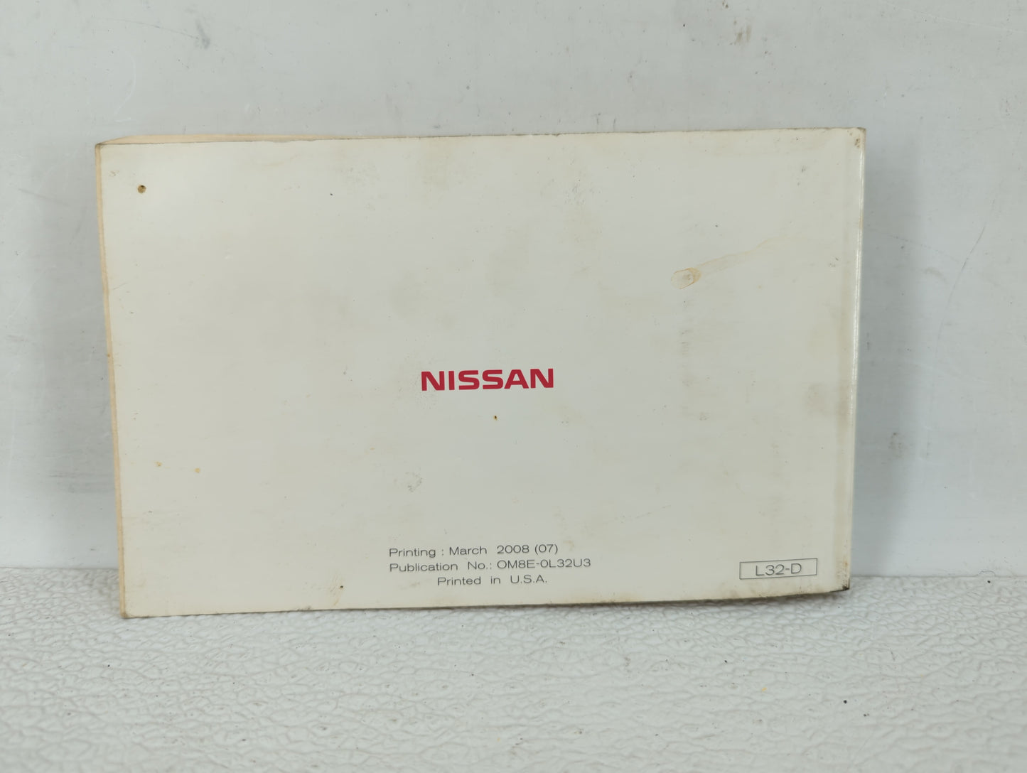 2008 Nissan Altima Owners Manual Book Guide OEM Used Auto Parts - Oemusedautoparts1.com