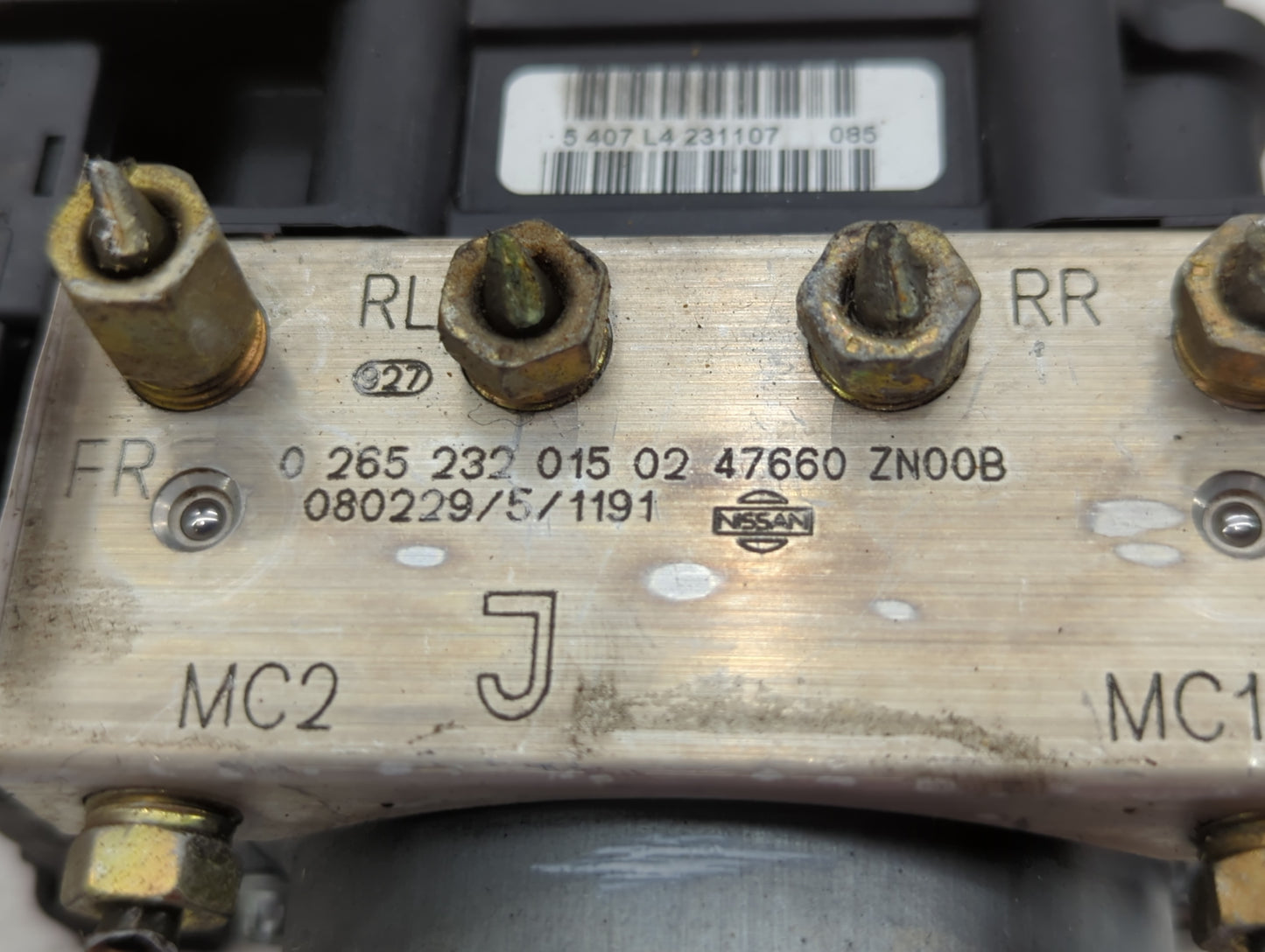 2008-2010 Nissan Altima ABS Pump Control Module Replacement P/N:47660 ZN00B Fits Fits 2008 2009 2010 OEM Used Auto Parts - O