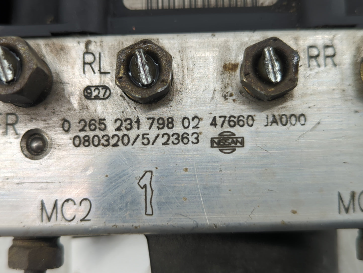 2007-2009 Nissan Altima ABS Pump Control Module Replacement P/N:0 265 231 798 47660 JA000 Fits Fits 2007 2008 2009 OEM Used