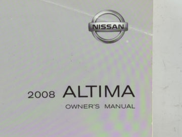 2008 Nissan Altima Owners Manual Book Guide P/N:OM8E-0L32U1 OEM Used Auto Parts
