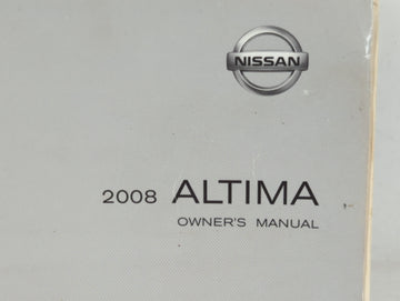 2008 Nissan Altima Owners Manual Book Guide P/N:OM8E-0L32U3 OEM Used Auto Parts