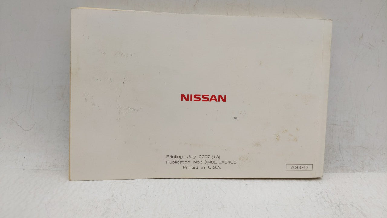 2008 Nissan Maxima Owners Manual Book Guide OEM Used Auto Parts - Oemusedautoparts1.com