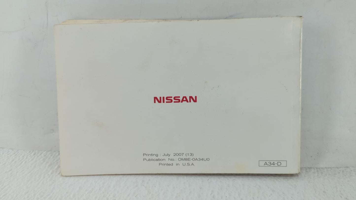 2008 Nissan Maxima Owners Manual Book Guide OEM Used Auto Parts - Oemusedautoparts1.com