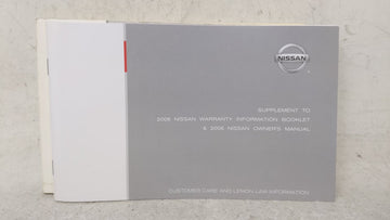 2008 Nissan Quest Owners Manual Book Guide OEM Used Auto Parts