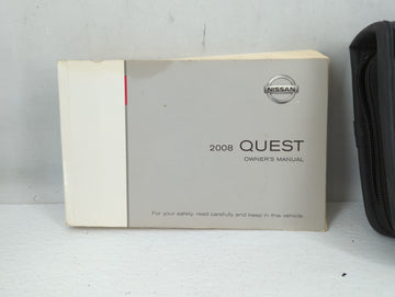 2008 Nissan Quest Owners Manual Book Guide P/N:OM8E-0V42U0 OEM Used Auto Parts