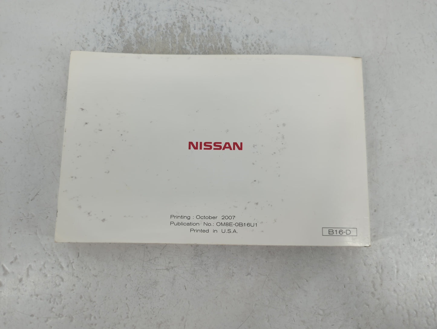 2008 Nissan Sentra Owners Manual Book Guide P/N:OM8E-0B16U1 OEM Used Auto Parts - Oemusedautoparts1.com