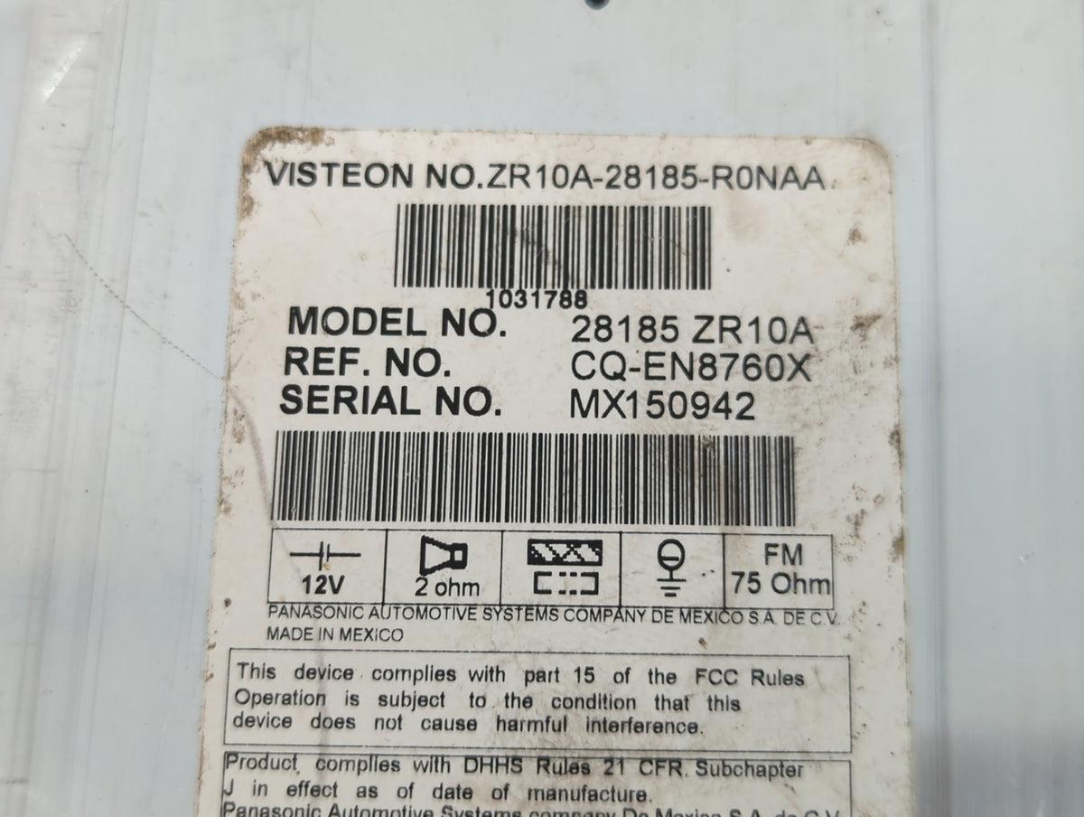 2008 Nissan Titan Radio AM FM Cd Player Receiver Replacement P/N:28185 R0NAA Fits OEM Used Auto Parts - Oemusedautoparts1.co