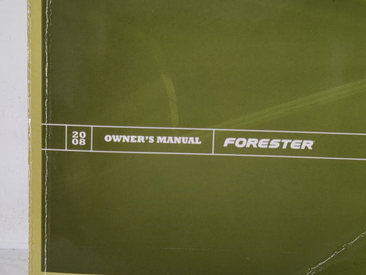 2008 Subaru Forester Owners Manual Book Guide P/N:MSA5M0803A OEM Used Auto Parts