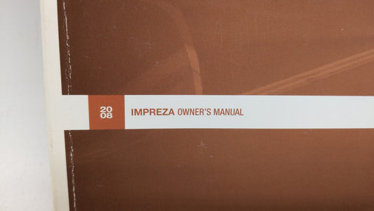 2008 Subaru Impreza Owners Manual Book Guide OEM Used Auto Parts