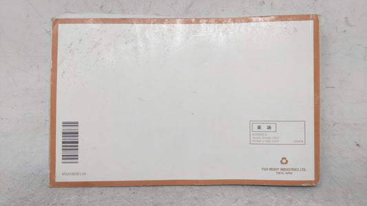 2008 Subaru Impreza Owners Manual Book Guide OEM Used Auto Parts