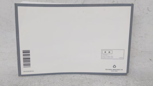 2008 Subaru Legacy Owners Manual Book Guide OEM Used Auto Parts