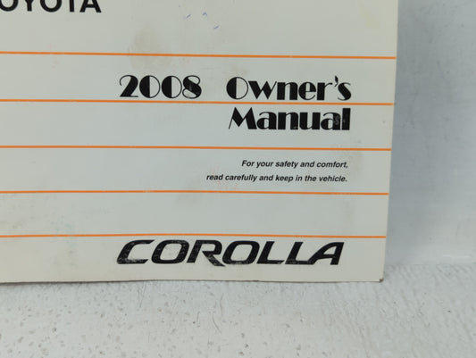 2008 Toyota Corolla Owners Manual Book Guide P/N:01999-12B28 OEM Used Auto Parts