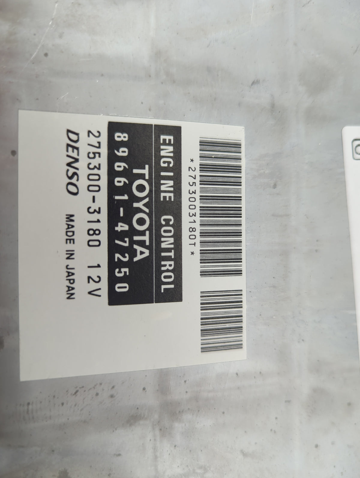 2008-2009 Toyota Prius PCM Engine Control Computer ECU ECM PCU OEM P/N:89661-47250 275300-3180 Fits Fits 2008 2009 OEM Used