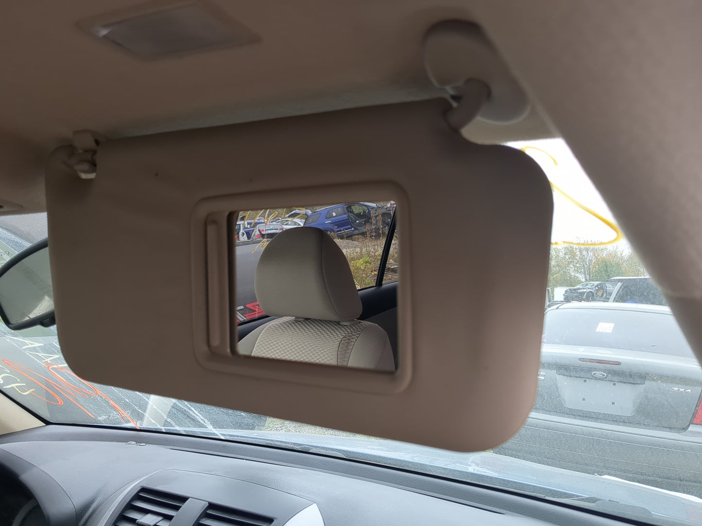 2006-2009 Toyota Rav4 Sun Visor Shade Replacement Passenger Right Mirror Fits Fits 2006 2007 2008 2009 OEM Used Auto Parts -