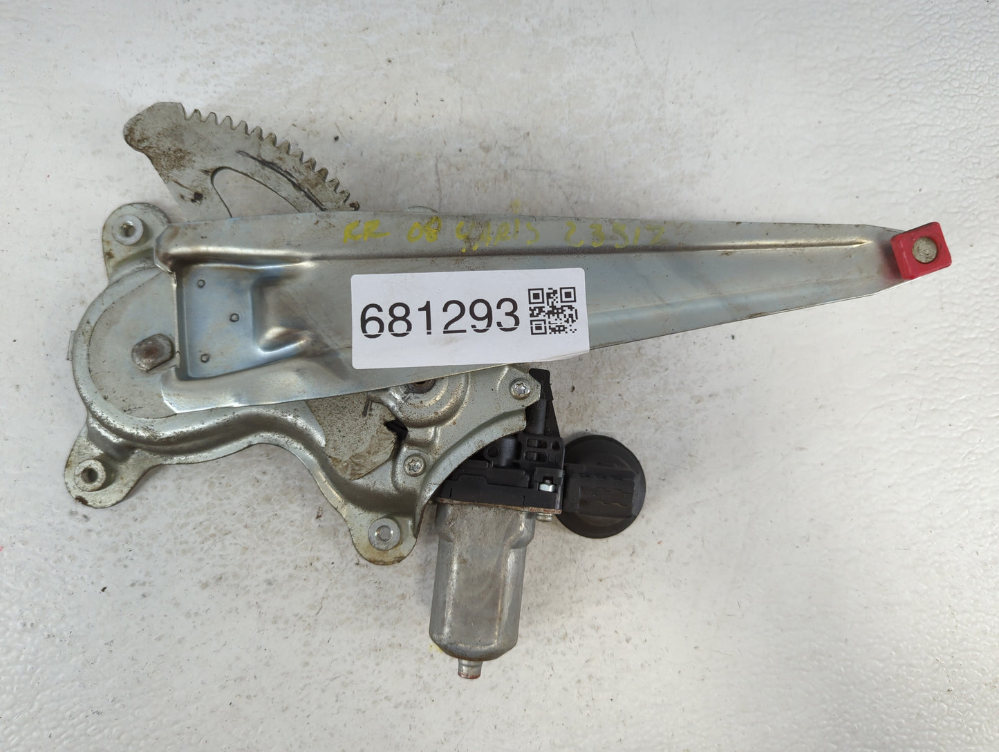 2007-2012 Toyota Yaris Used Window Regulator Right Passenger Rear - Oemusedautoparts1.com