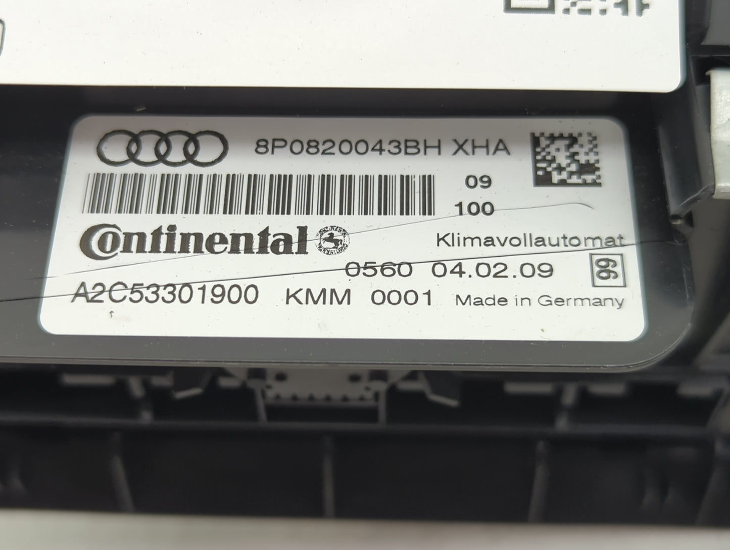 2009 Audi A3 Climate Control Module Temperature AC/Heater Replacement P/N:8P0820043BH A2C53301900 Fits OEM Used Auto Parts -