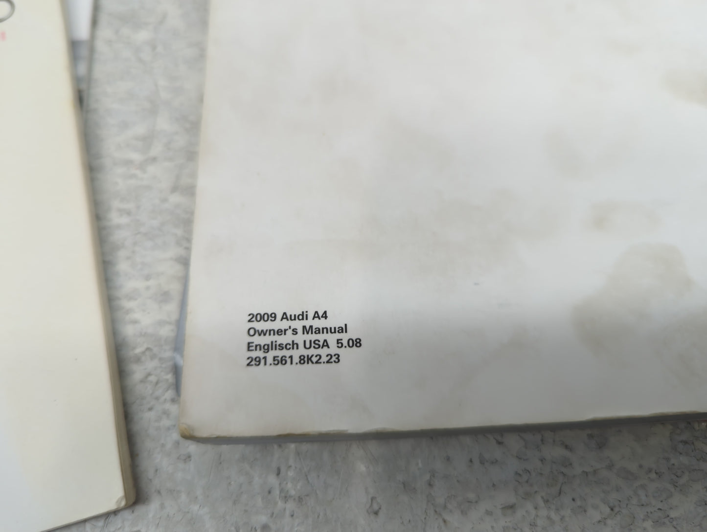 2009 Audi A4 Owners Manual Book Guide P/N:2915618K223 OEM Used Auto Parts - Oemusedautoparts1.com