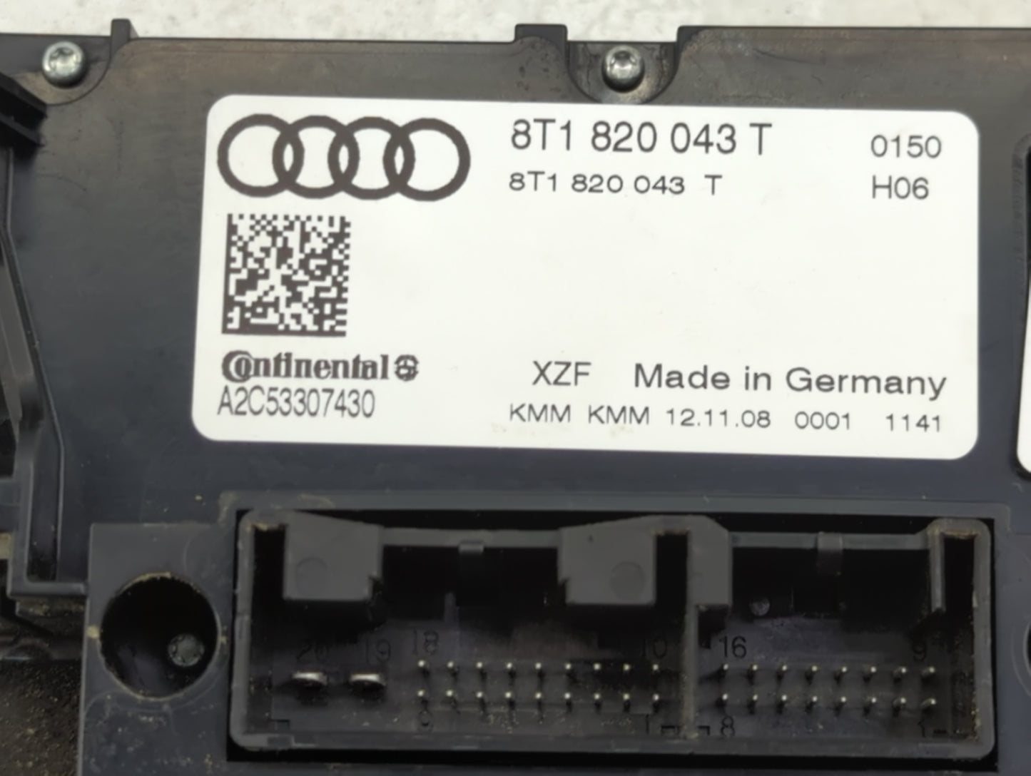 2009-2012 Audi A4 Climate Control Module Temperature AC/Heater Replacement P/N:8T1 820 043 T Fits Fits 2008 2009 2010 2011 2