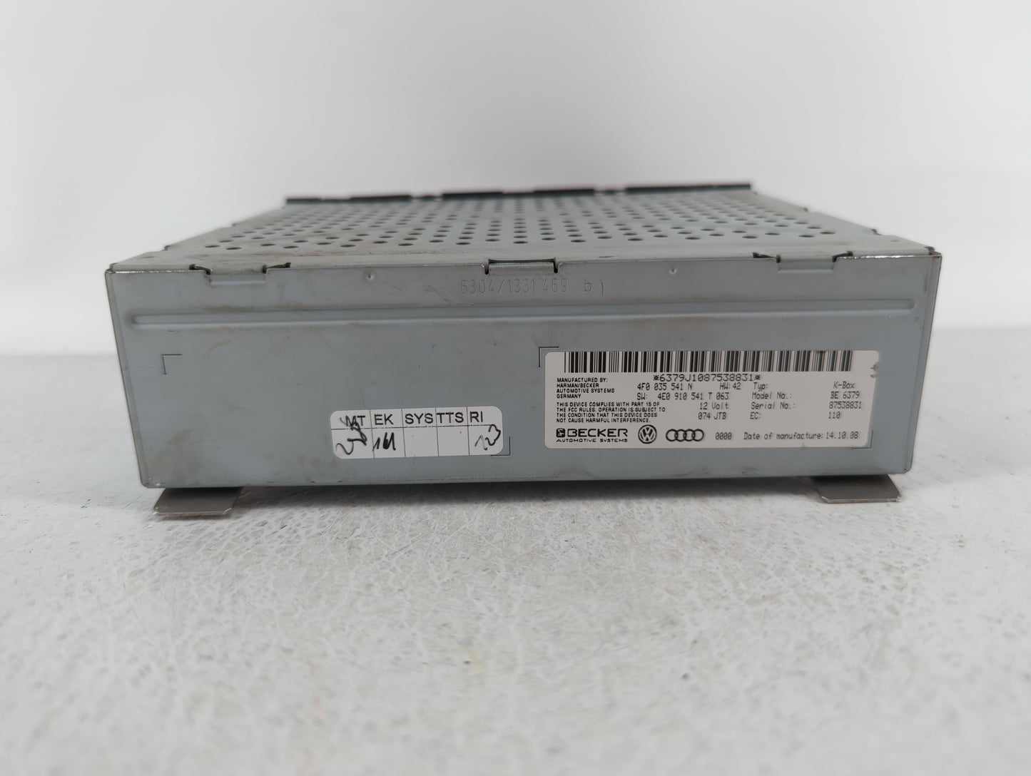 2005-2009 Audi A6 Radio AM FM Cd Player Receiver Replacement P/N:4F0 035 541 N Fits Fits 2005 2006 2007 2008 2009 OEM Used A