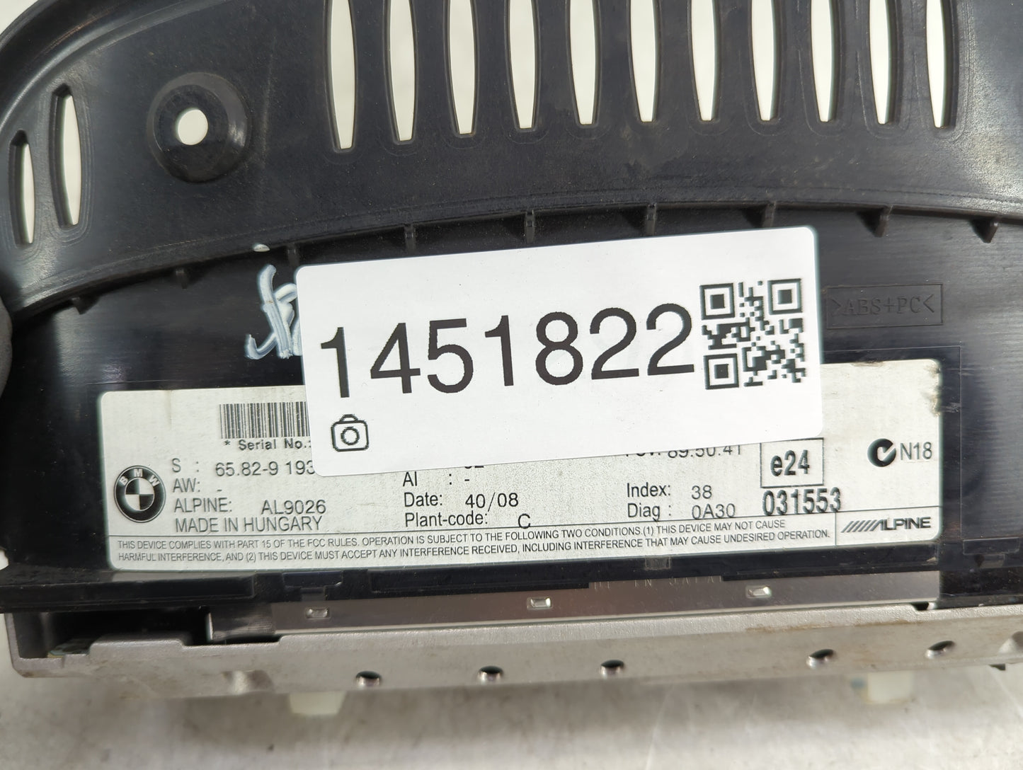 Bmw 528 Information Display Screen - Oemusedautoparts1.com