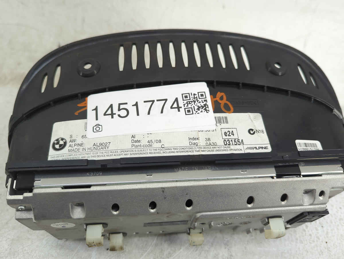2009 Bmw 650 Information Radio Display Screen - Oemusedautoparts1.com