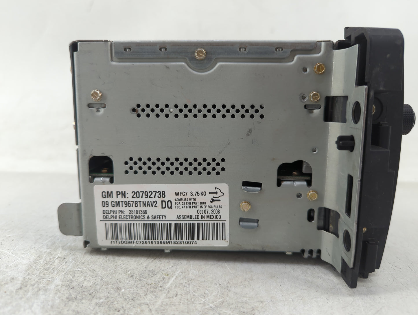 2009 Buick Enclave Radio AM FM Cd Player Receiver Replacement P/N:20792738 28181386, 09GMT967BTNAV2 Fits OEM Used Auto Parts