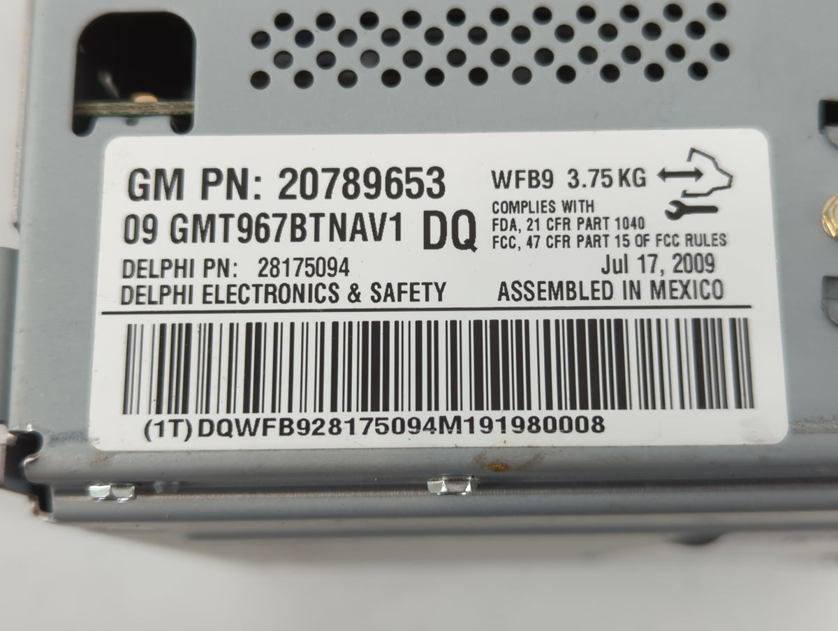 2009 Chevrolet Traverse Radio AM FM Cd Player Receiver Replacement P/N:20789653 Fits OEM Used Auto Parts - Oemusedautoparts1