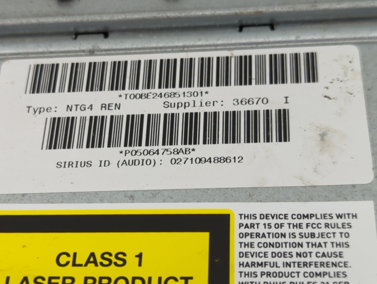 2008-2010 Chrysler 300 Radio AM FM Cd Player Receiver Replacement P/N:05064758AB Fits Fits 2008 2009 2010 OEM Used Auto Part