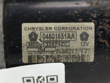 2009 Chrysler 300 Car Starter Motor Solenoid OEM P/N:12637616 04801651AA, 04608800AD Fits OEM Used Auto Parts