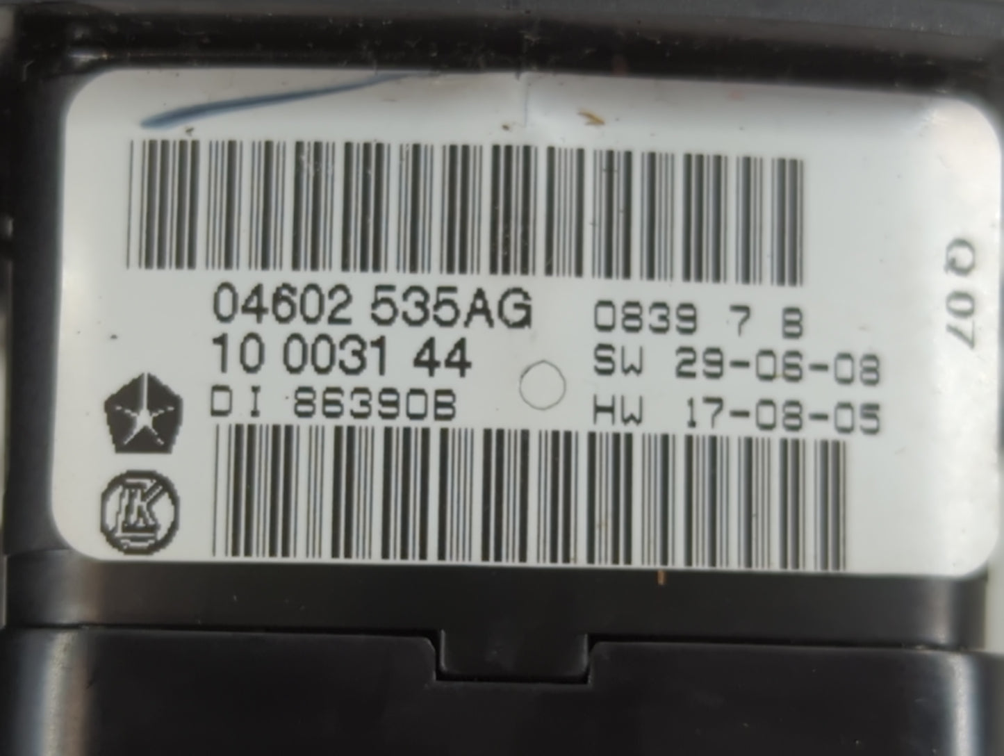 2008-2011 Chrysler Town & Country Master Power Window Switch Replacement Driver Side Left P/N:04602 535AG Fits OEM Used Auto