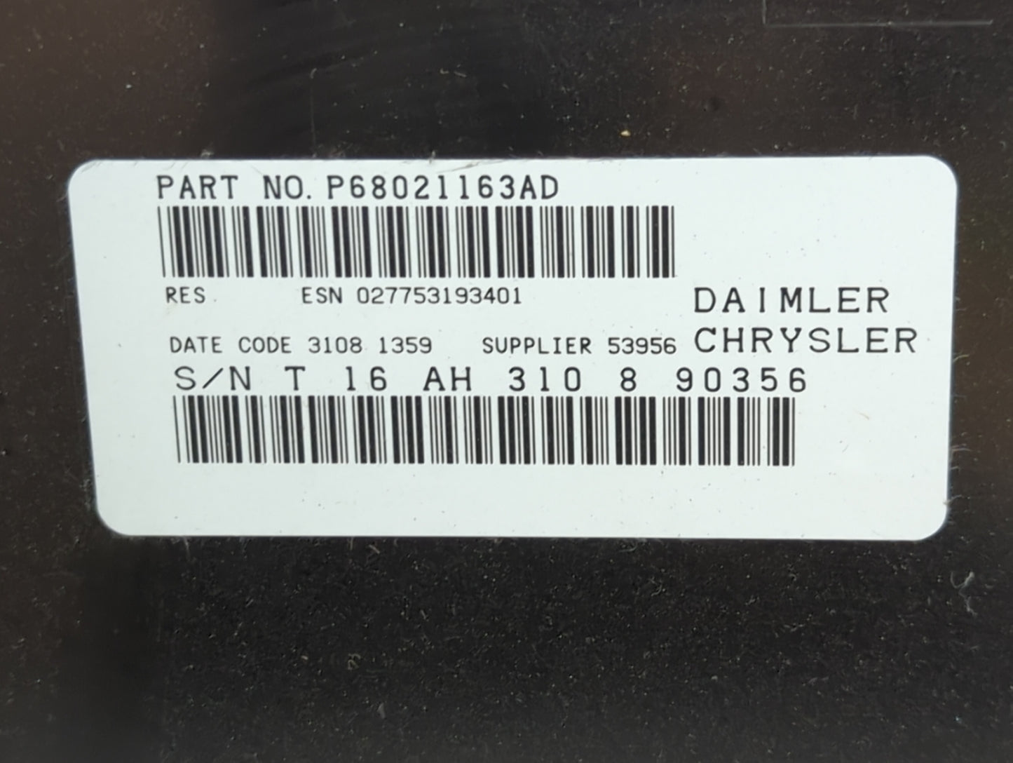 2008-2009 Dodge Grand Caravan Radio AM FM Cd Player Receiver Replacement P/N:P68021163AD Fits Fits 2008 2009 2010 OEM Used A