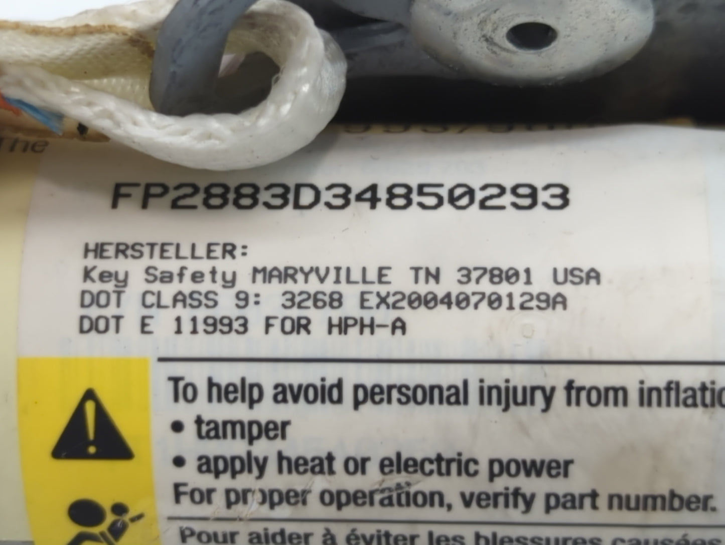 2007-2009 Gmc Yukon Xl 1500 Air Bag Driver Left Steering Wheel Mounted Fits Fits 2007 2008 2009 OEM Used Auto Parts - Oemuse