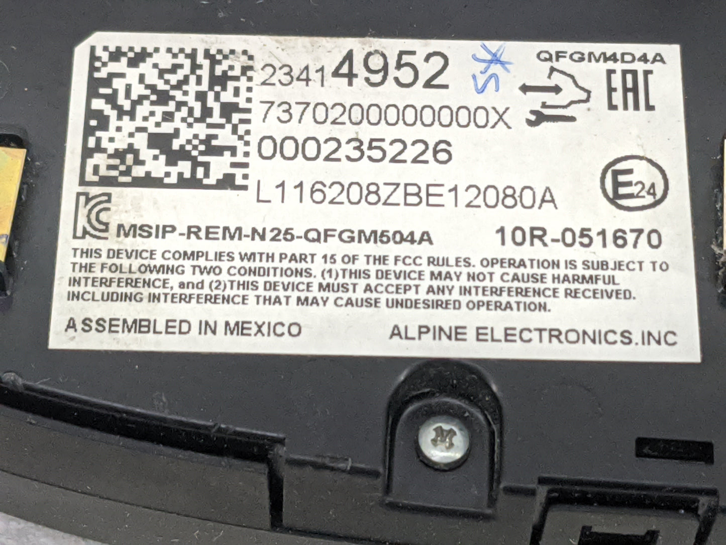 2009-2010 Hyundai Sonata Climate Control Module Temperature AC/Heater Replacement P/N:23414952 Fits Fits 2009 2010 OEM Used