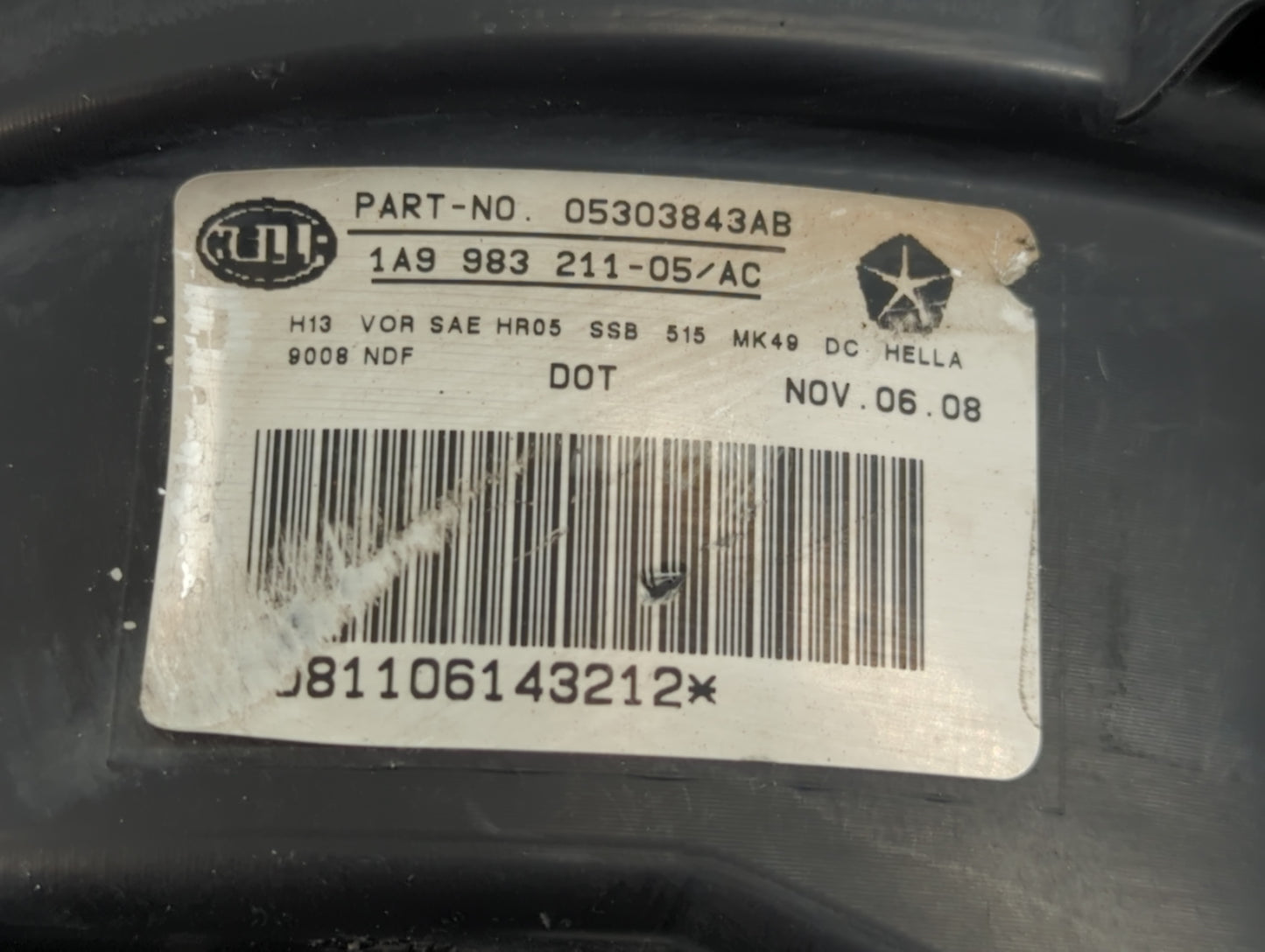 2007-2017 Jeep Patriot Driver Left Oem Head Light Headlight Lamp - Oemusedautoparts1.com