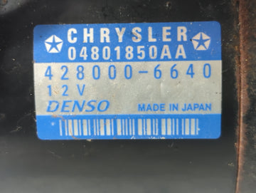 2009-2011 Jeep Wrangler Car Starter Motor Solenoid OEM P/N:428000-6640 04801850AA Fits Fits 2009 2010 2011 OEM Used Auto Parts