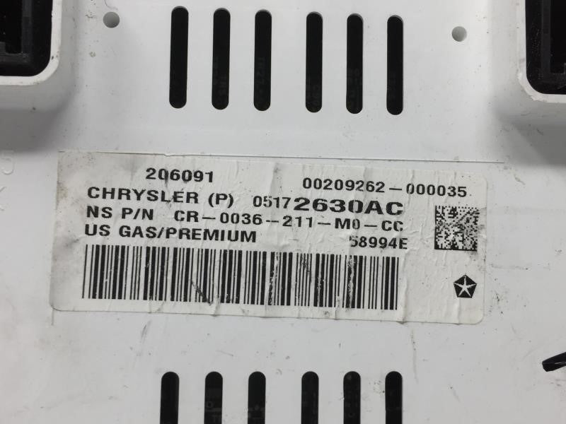 2009 Jeep Wrangler Instrument Cluster Speedometer Gauges P/N:74,260 MI. PN:05172630AC Fits OEM Used Auto Parts - Oemusedauto