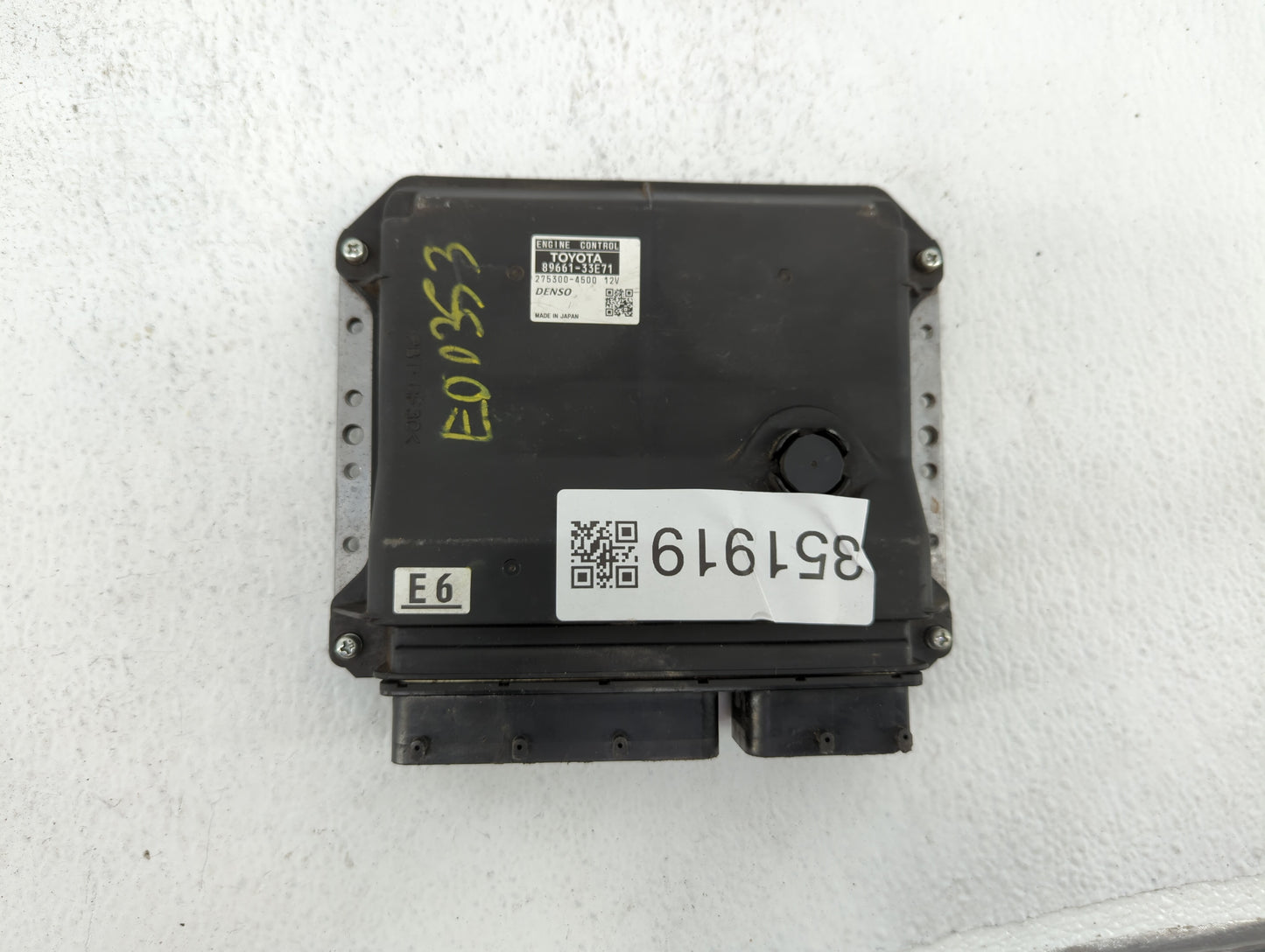 2008-2009 Lexus Es350 PCM Engine Control Computer ECU ECM PCU OEM P/N:89661-33E71 89661-33E70 Fits Fits 2008 2009 OEM Used A
