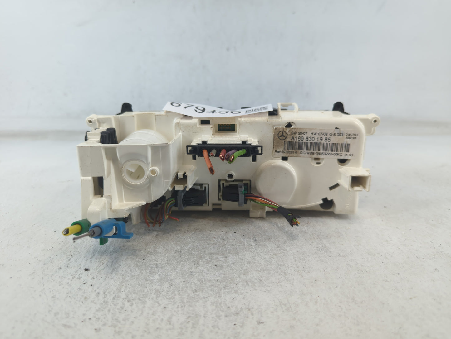 2007-2011 Mercedes-Benz B200 Climate Control Module Temperature AC/Heater Replacement P/N:A169 830 19 85 Fits OEM Used Auto