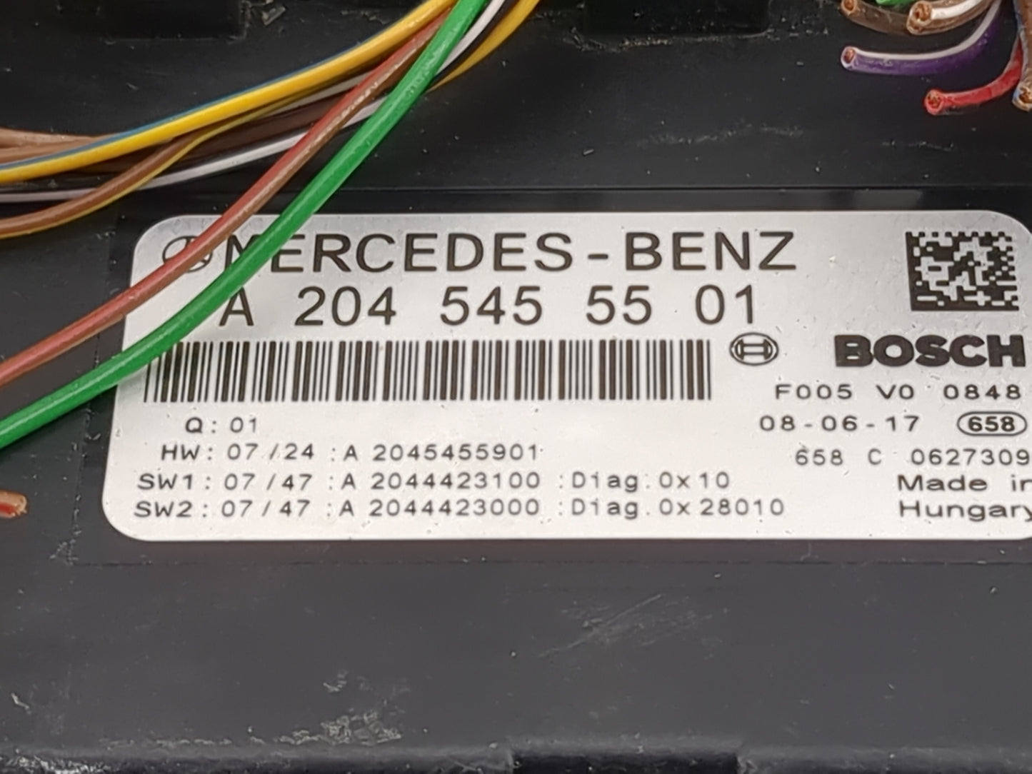 2009 Mercedes-Benz C-Class Fusebox Fuse Box Panel Relay Module P/N:A 204 545 55 01 2045455901, 2044423100, 2044423000 Fits O