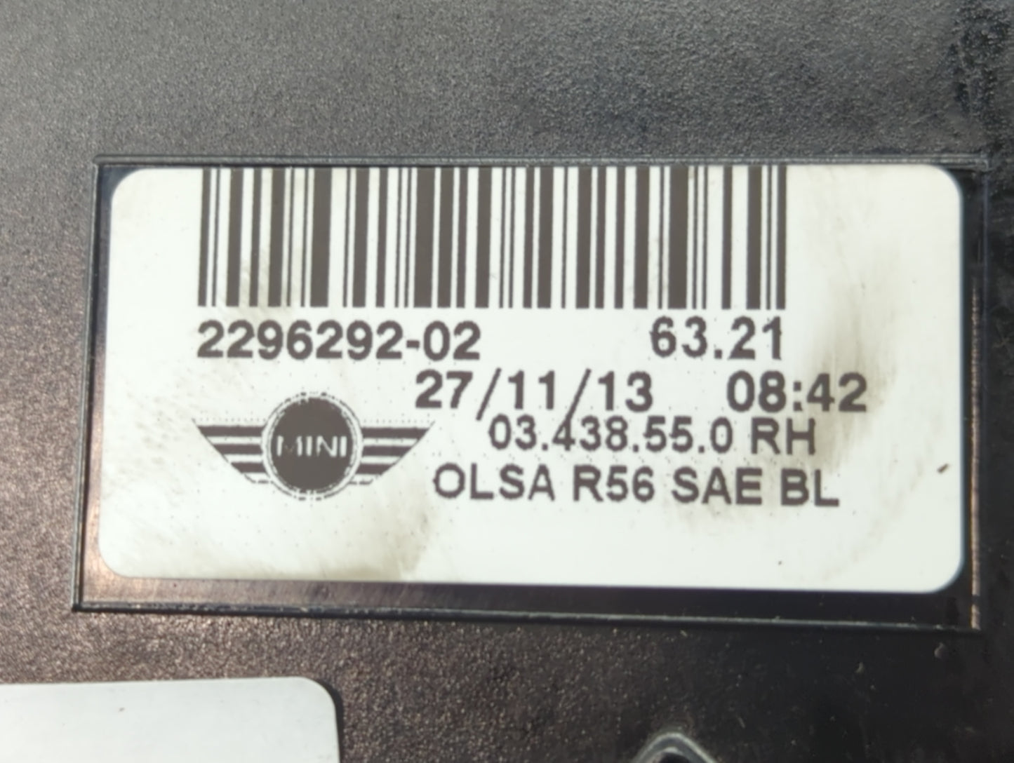 2009 Mini Cooper Tail Light Assembly Passenger Right OEM P/N:2753626 2751308, 2757012, 2757010 Fits OEM Used Auto Parts - Oe