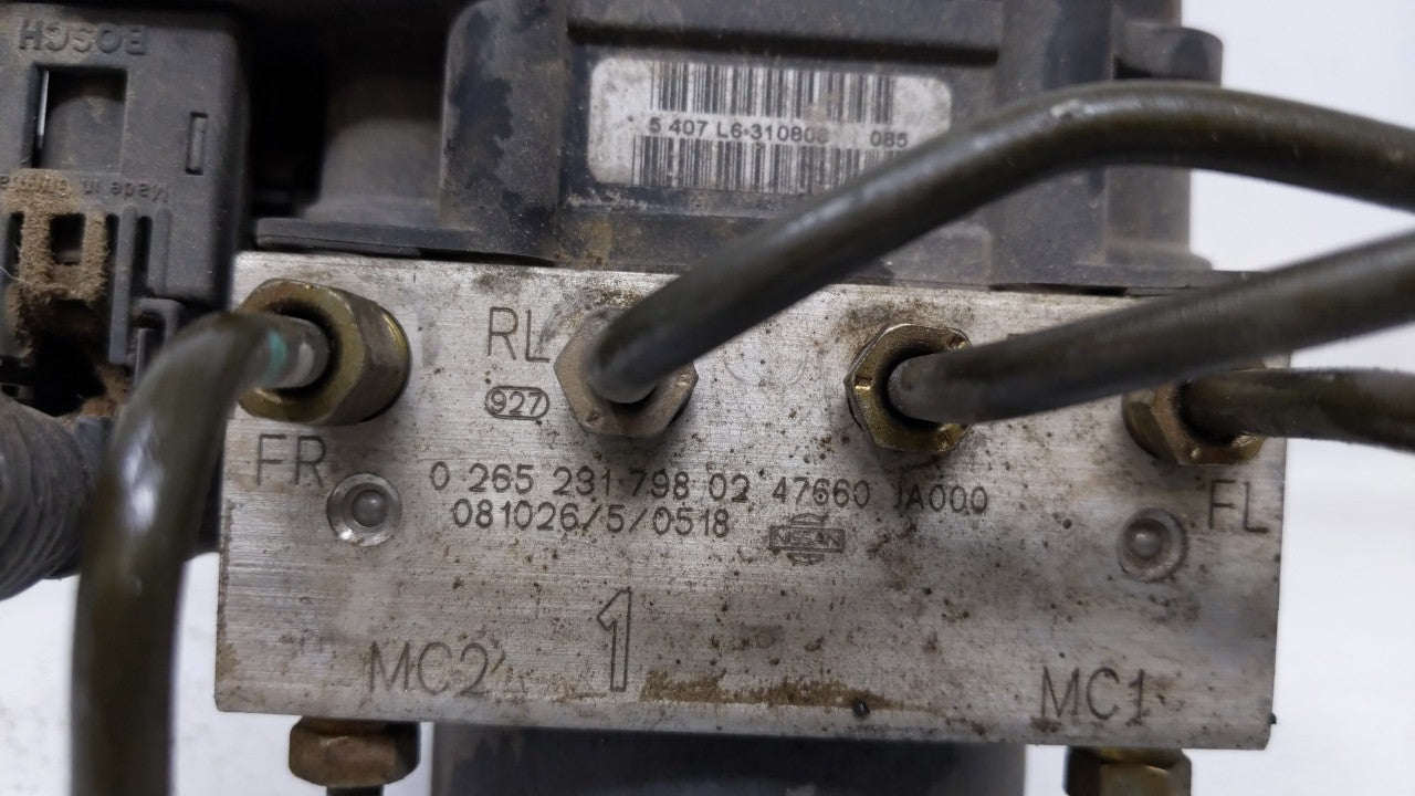 2007-2009 Nissan Altima ABS Pump Control Module Replacement P/N:0 265 231 798 47600 JA000 Fits Fits 2007 2008 2009 OEM Used