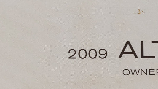 2009 Nissan Altima Owners Manual Book Guide OEM Used Auto Parts