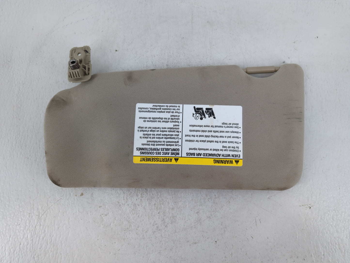 2009 Nissan Altima Sun Visor Shade Replacement Passenger Right Mirror Fits OEM Used Auto Parts - Oemusedautoparts1.com